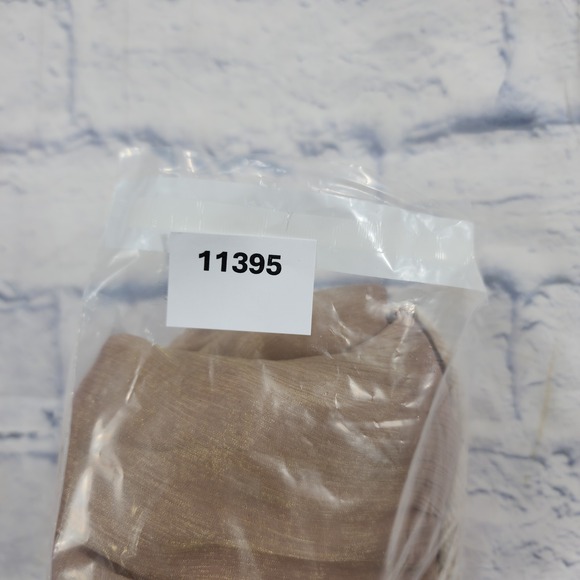 Pretty Angel Boho Blouse WOMENS SZ L Gold Sheer Festival Romantic Top - Picture 12 of 12